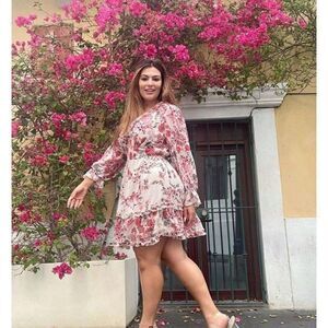 knee length dresses for ladies Forever Bloom Off-Shoulder Mini Dress Floral Blue– Selfie Leslie